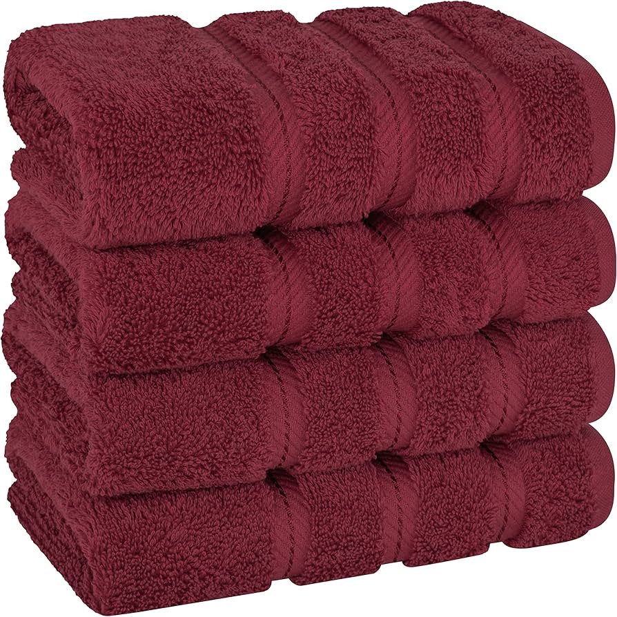 American Soft Linen Luxury Hand Towels for Bathroom, 600 GSM 100% Cotton Turkish 4 Piece Hand Tow... | Amazon (US)
