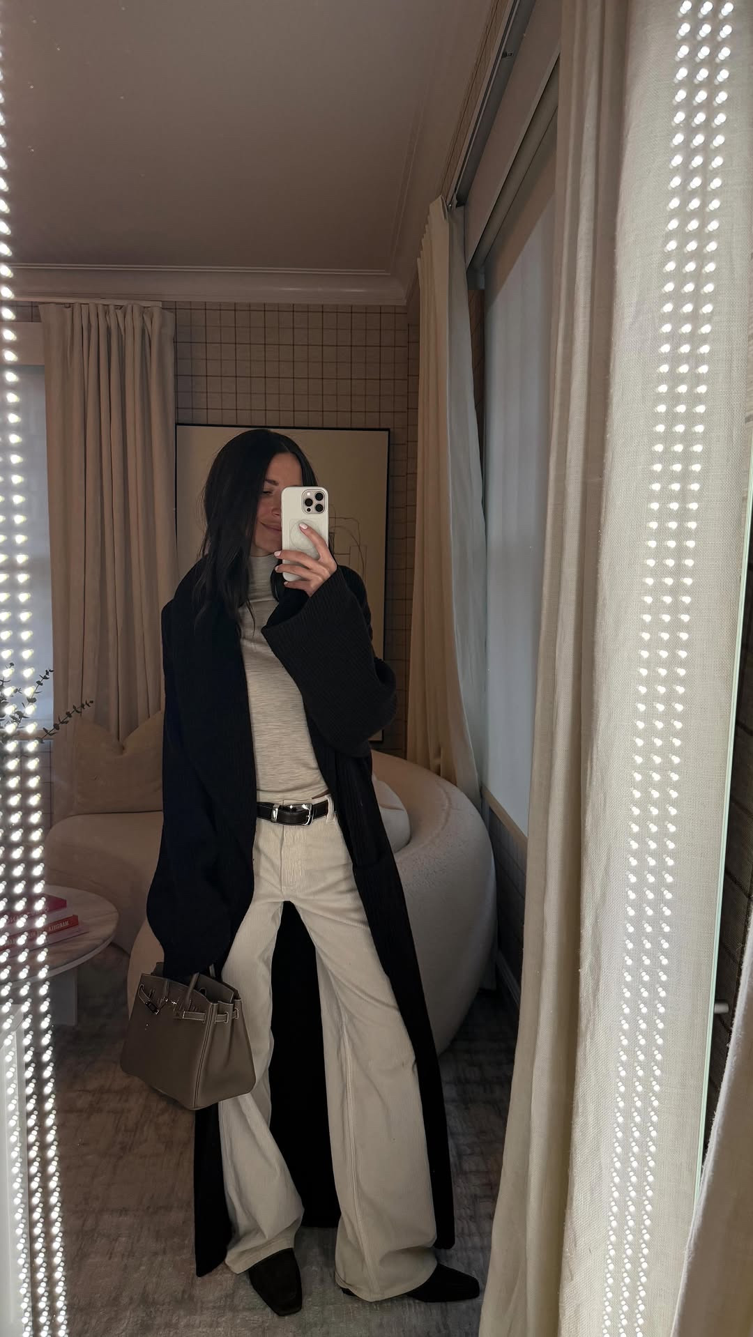 GRWM for Super Bowl Sunday 🤎 Cardigan is old The Row but linked similar!