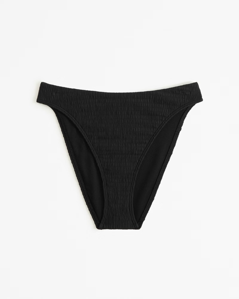 Abercrombie & Fitch Women's Mid-Rise High-Leg Moderate Bottom in Black - Size XL | Abercrombie & Fitch (US)