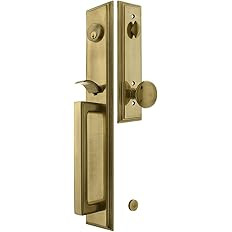 Melrose Style Tubular Handleset in Antique Brass with Providence Knobs and 2 3/8" Backset. Antiqu... | Amazon (US)