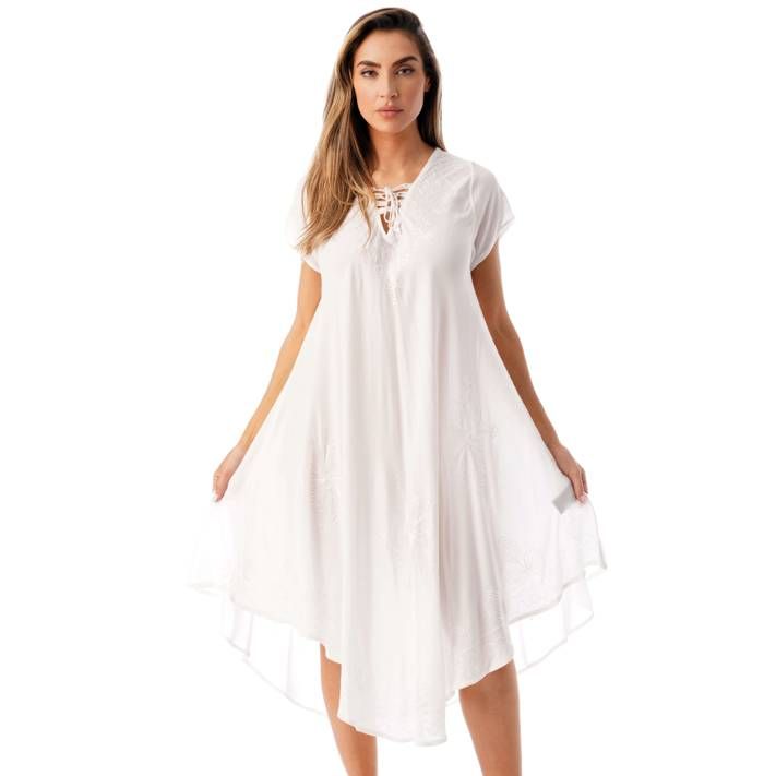 Riviera Sun Dress Dresses for Women (White, Large) | Walmart (US)