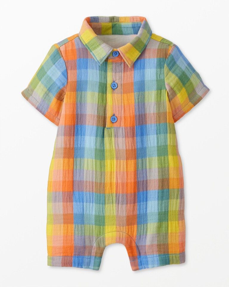 Baby Woven Muslin Romper | Hanna Andersson