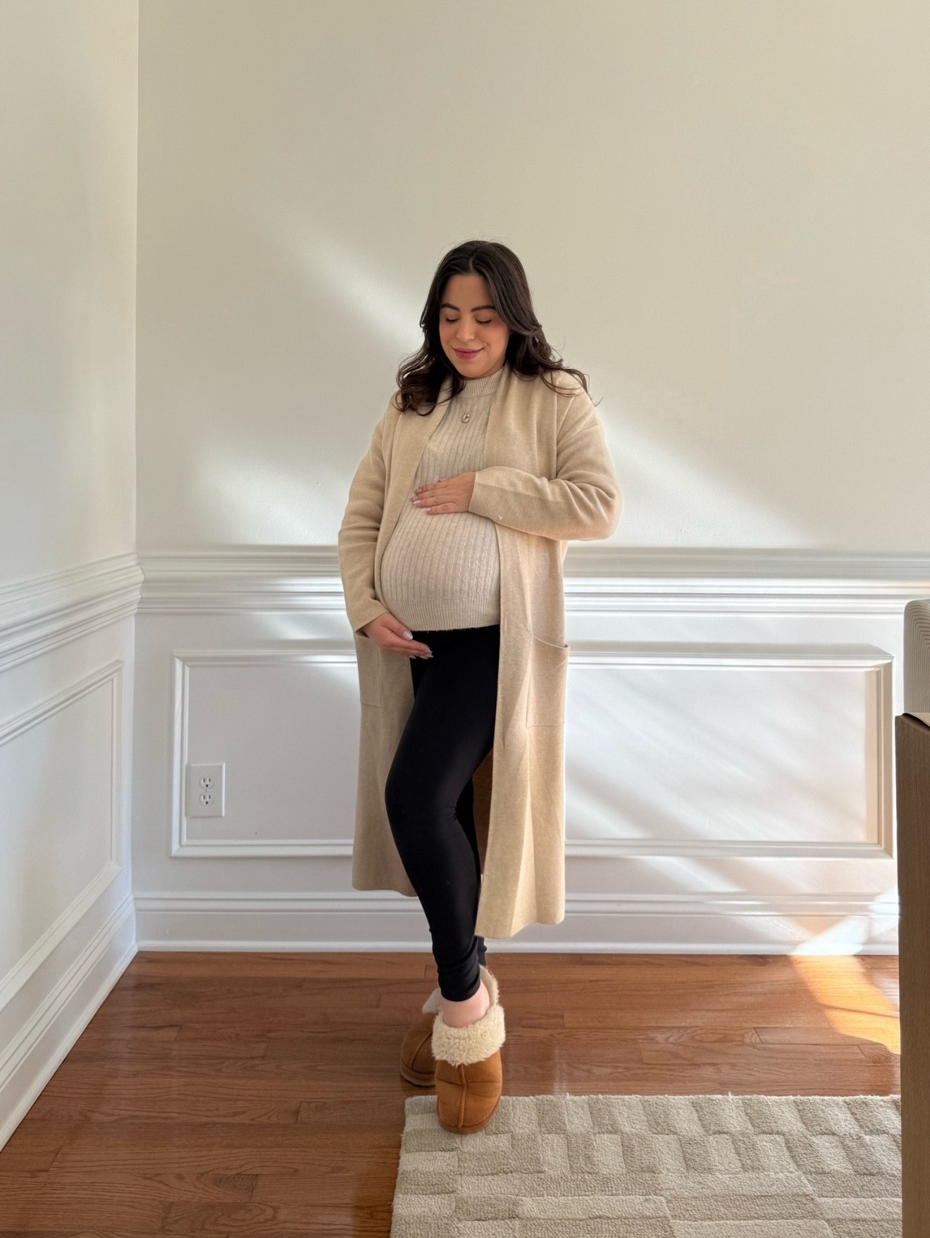 If you see me wearing this every day, no you didn't. I’m obsessed with these $30-ish Amazon leggings and this super soft cardigan-slipper combo!

lounge wear, maternity style, casual outfit, everyday look, fashion inspo, winter wardrobe, cold weather outfit, weekender vibes

#LTKBump #LTKU #LTKSeasonal