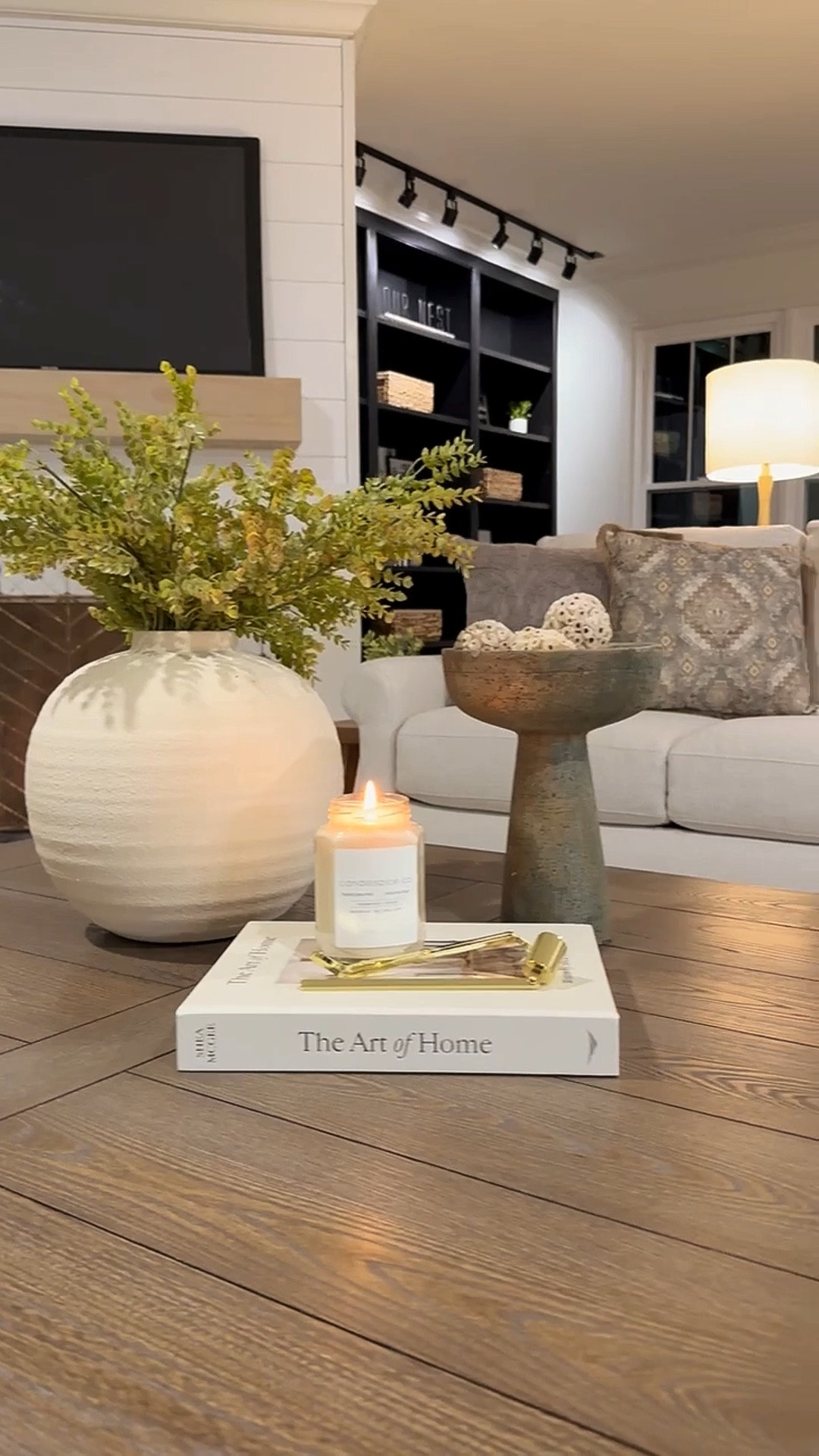 Coffee table formula that always works🤍 

We start with a large textured vase, add one beautiful book, then layer a candle and small sculptural objects. Simple pieces, but the mix makes the table feel finished. Everything linked

#LTKSaleAlert #LTKHome