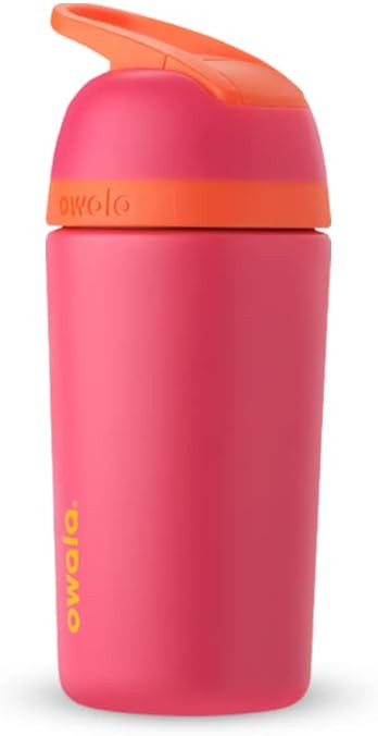 Owala Kids Flip Insulated Stainless-Steel Water Bottle with Straw and Locking Lid, 14-Ounce, Pink... | Amazon (US)