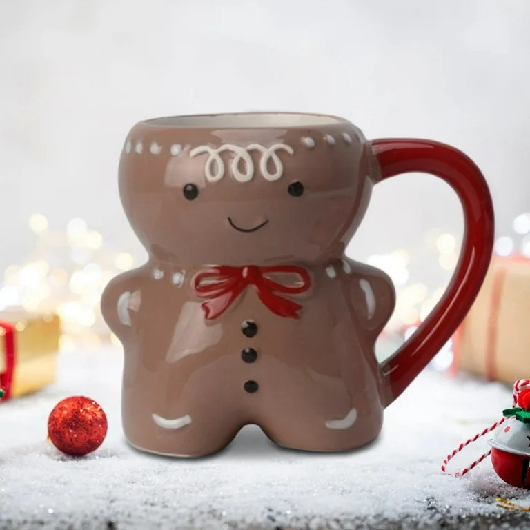 BLEEUS Gingerbread Man Ceramic Mug Christmas Gingerbread Man Cup 350ML (Coffee ) Christmas Essent... | Walmart (US)