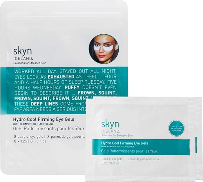 skyn ICELAND Hydro Cool Firming Eye Gels: Under-Eye Gel Patches to Firm, Tone and De-Puff Under-E... | Amazon (US)