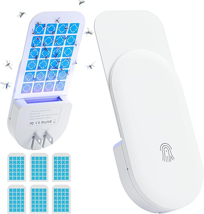 TIENBE Flying Insect Trap, 2 in 1 Indoor Plug-in Fruit Fly Trap, 1 Trap White and 6 Glue Cards, F... | Amazon (CA)