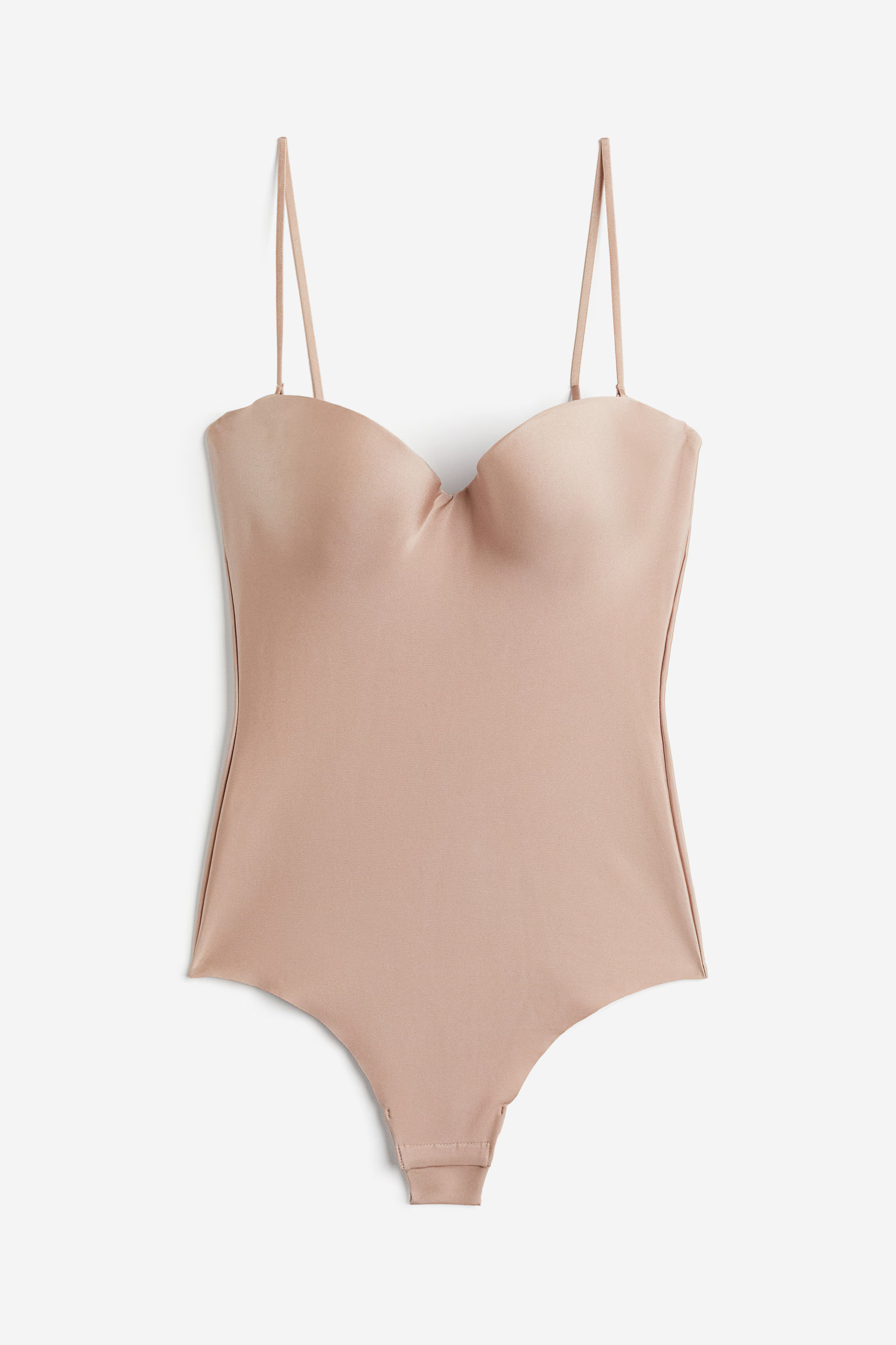 Body van microvezel met padded cups - Beige - DAMES | H&M NL | H&M (DE, AT, CH, NL, FI)