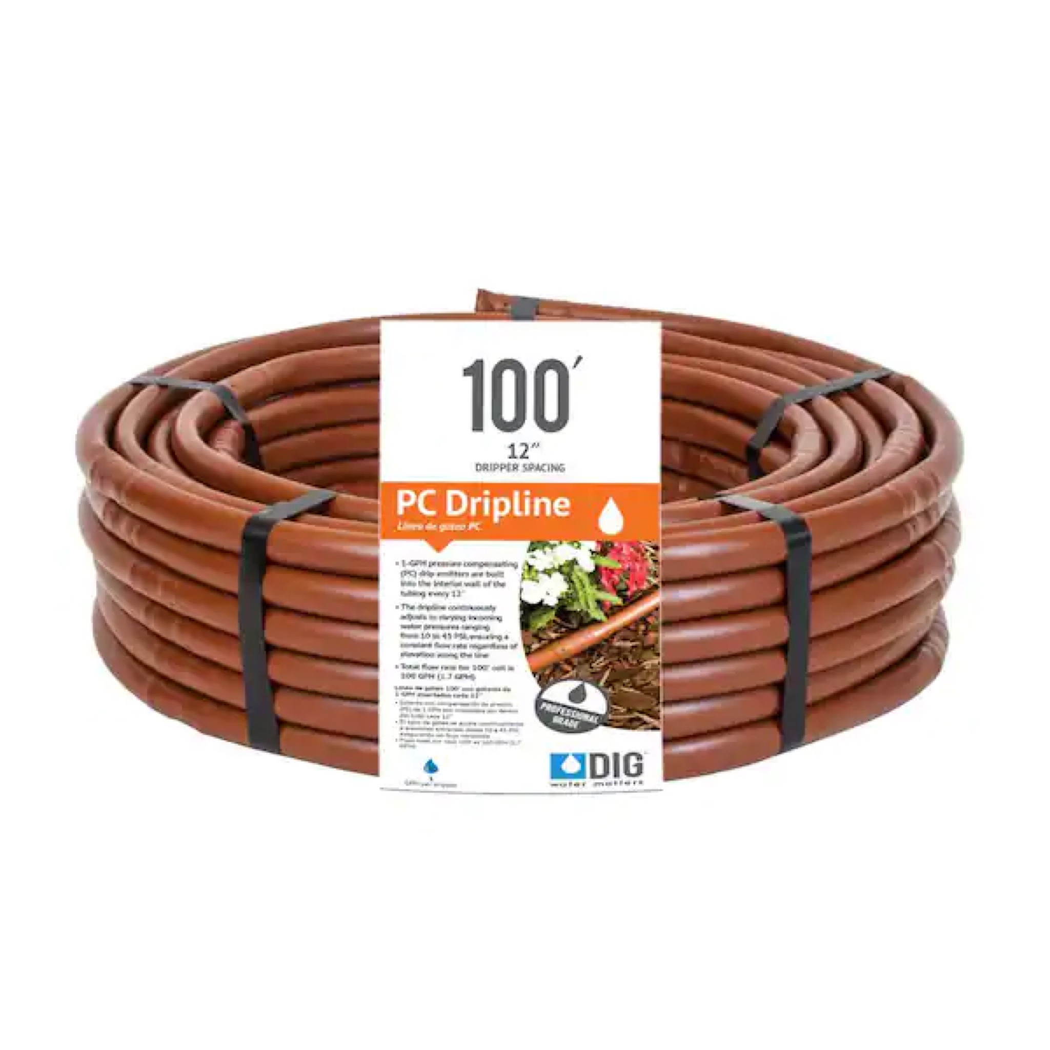 0.50 in. x 100 ft. Earthline Brown PC 1-GPH Pressure Compensating Drip or Emitter Line Tubing with 12 in. Spacing (.700)

#LTKfamily #LTKhome #LTKSeasonal