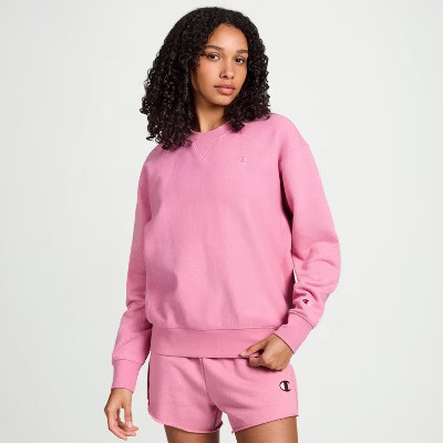 Champion Women's Fleece Pullover Sweatshirt - Pink M | Target