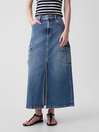 Denim Cargo Maxi Skirt | Gap (US)