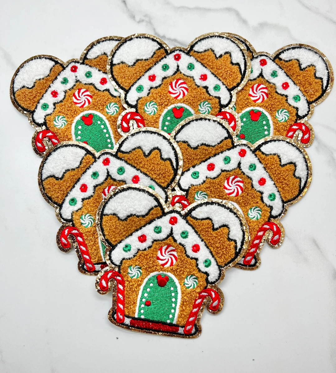 3.75" Christmas Mickey Gingerbread House Disney Patch Park DIY - Etsy | Etsy (US)