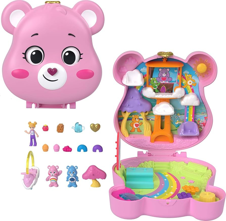 Polly Pocket x Care Bears Dolls & Playset with Toy Car and Themed Accessories, Travel Toy, Partne... | Amazon (US)