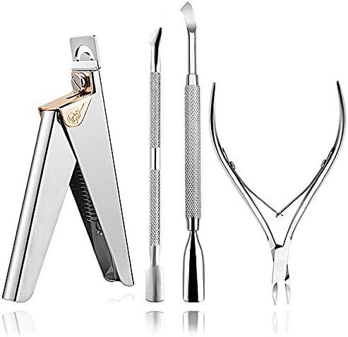 4 in 1 Acrylic Nail Tips Clippers, Nail Tip Cutter Cuticle Trimmer with Cuticle Pusher Scaper Pee... | Amazon (US)