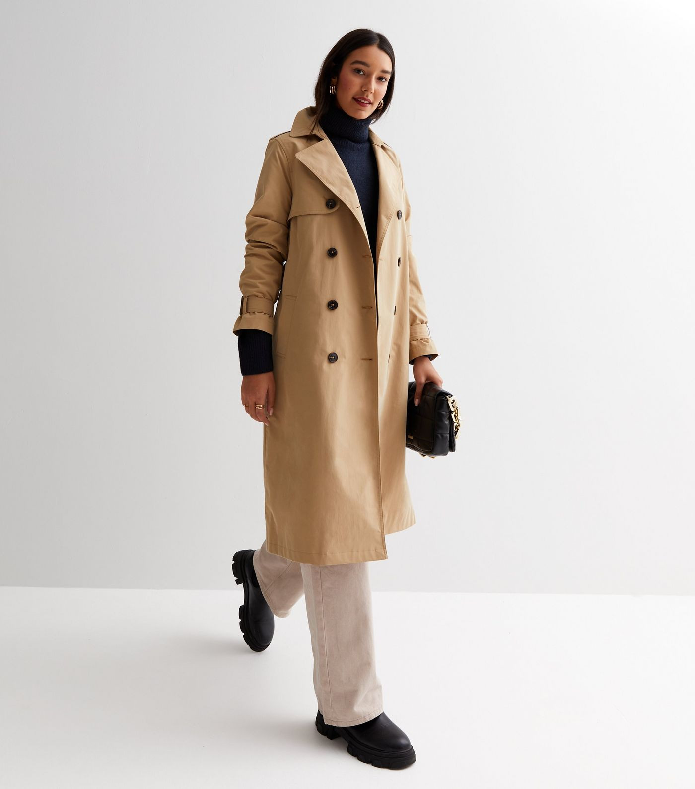 Tall Camel Belted Trench Coat
						
						Add to Saved Items
						Remove from Saved Items | New Look (UK)