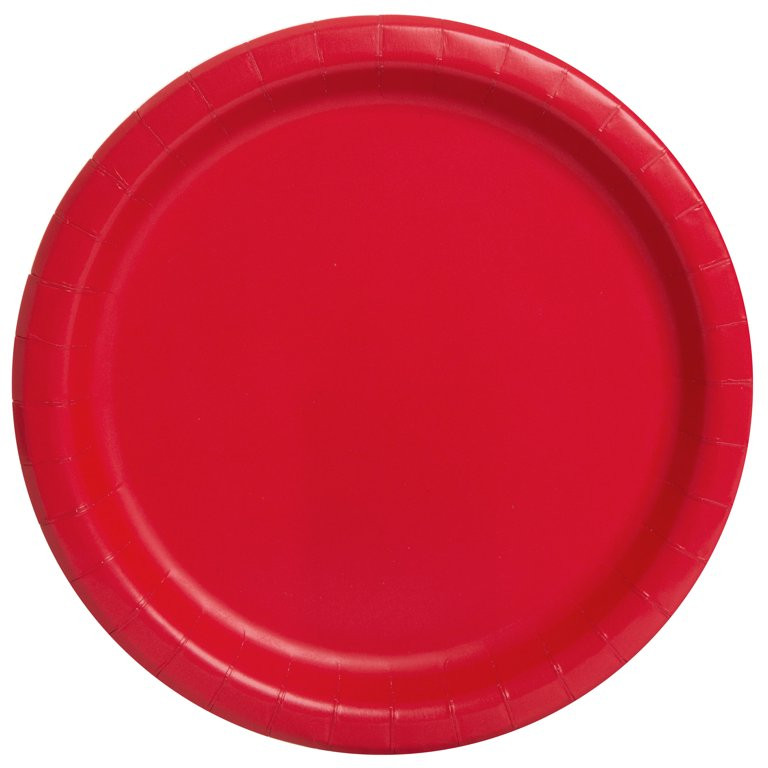 Disposable Paper Plates, 9", Red, 20 Count, by Way To Celebrate - Walmart.com | Walmart (US)