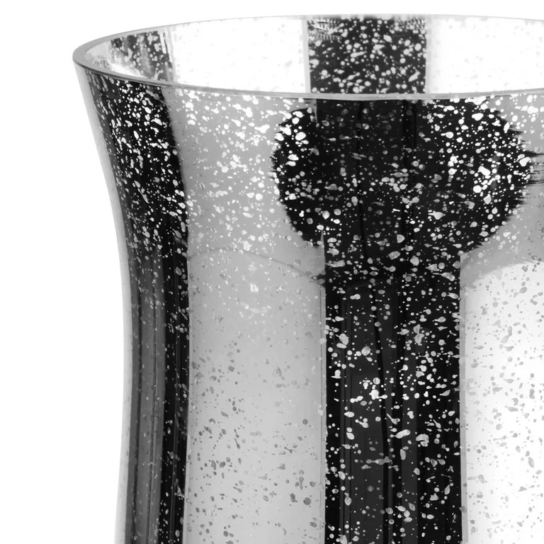 Sofia Home Mercury Glass Hurricane Candle Holder, Silver, Medium | Walmart (US)