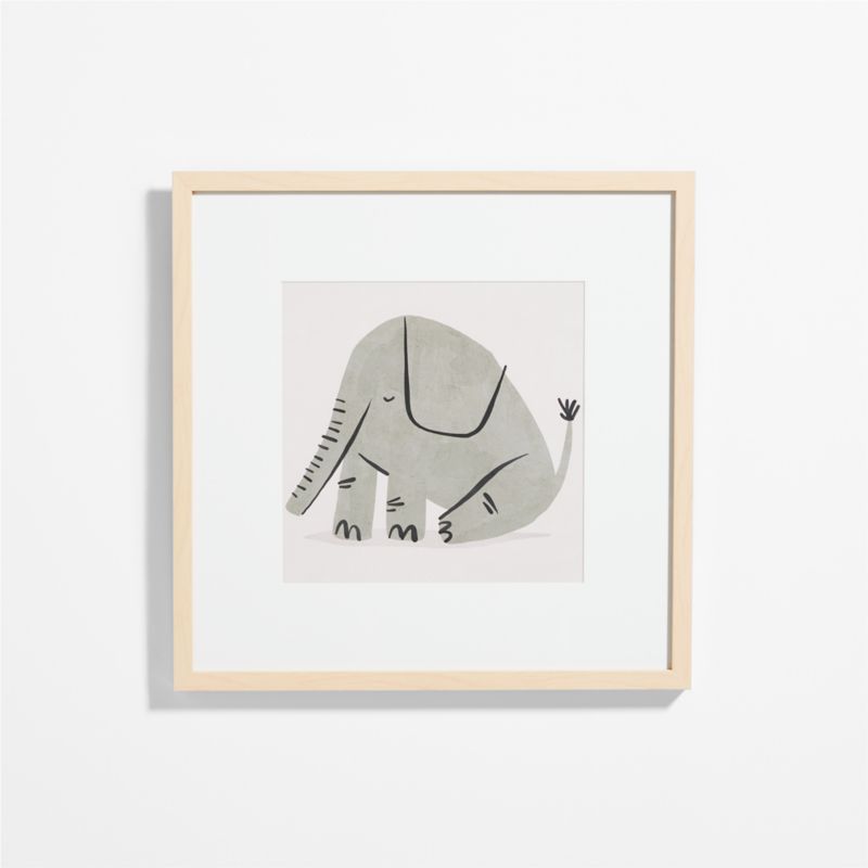 Elephant Framed Wall Art Print | Crate & Kids | Crate & Barrel