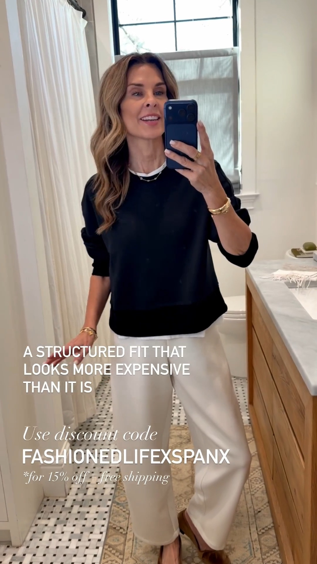 Spanx brand new Luxe AirEssential line has new thicker fabric with a structured fit and you keep the same butter soft, lightweight feel! 
I’m 5’6”
-Wrap cardigan in linen sz XS
-Barrel pant sz XS reg length (3 lengths available) 
-Boxy fit crew neck sz Small
-Luxe turtleneck sz Small
-Booty boost full length (no front seam) leggings sz Small. 

@spanx #spanxpartner 

#LTKActive #LTKOver40 #LTKHoliday