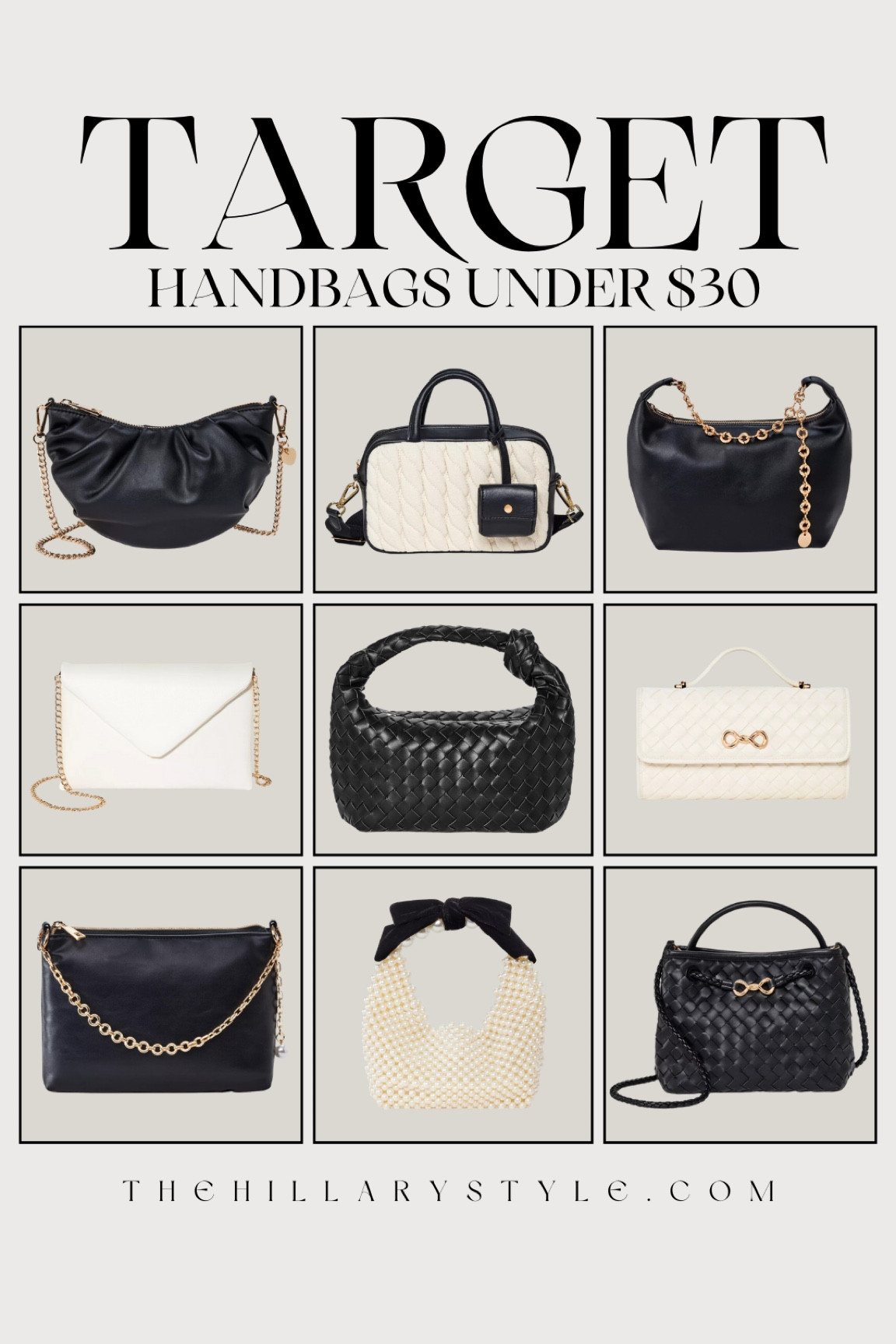 Target Handbags under $30! The best neutral Winter selection. 

#LTKParties #LTKItBag #LTKStyleTip