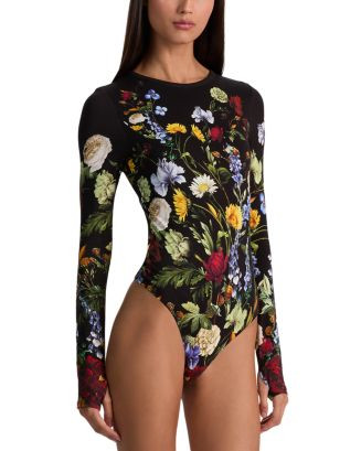 Olea Long Sleeve Crewneck Floral Bodysuit | Bloomingdale's (US)