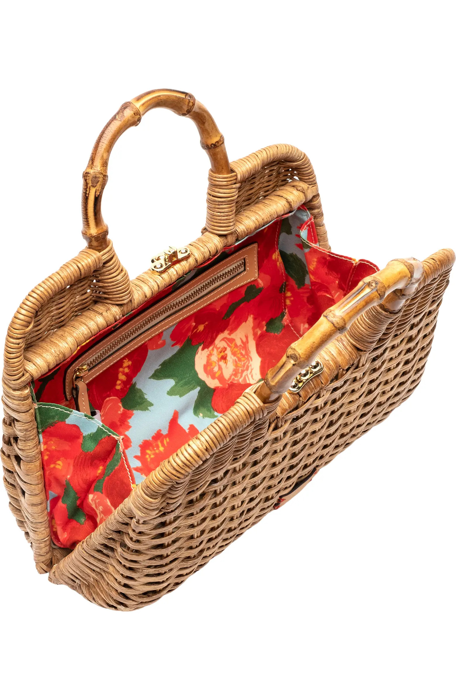 Buzzy Woven Wicker Top Handle Bag | Nordstrom
