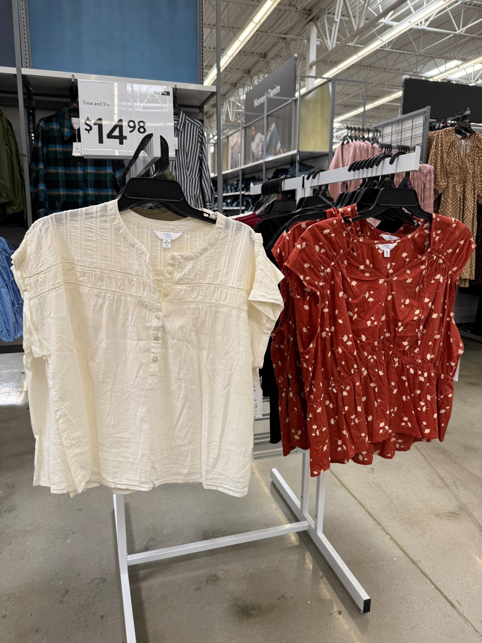 Cute blouse tops from Walmart Time and Tru for fall. Could be worn year round. 

#timeandtru #walmart #fall

#LTKSaleAlert #LTKFindsUnder50