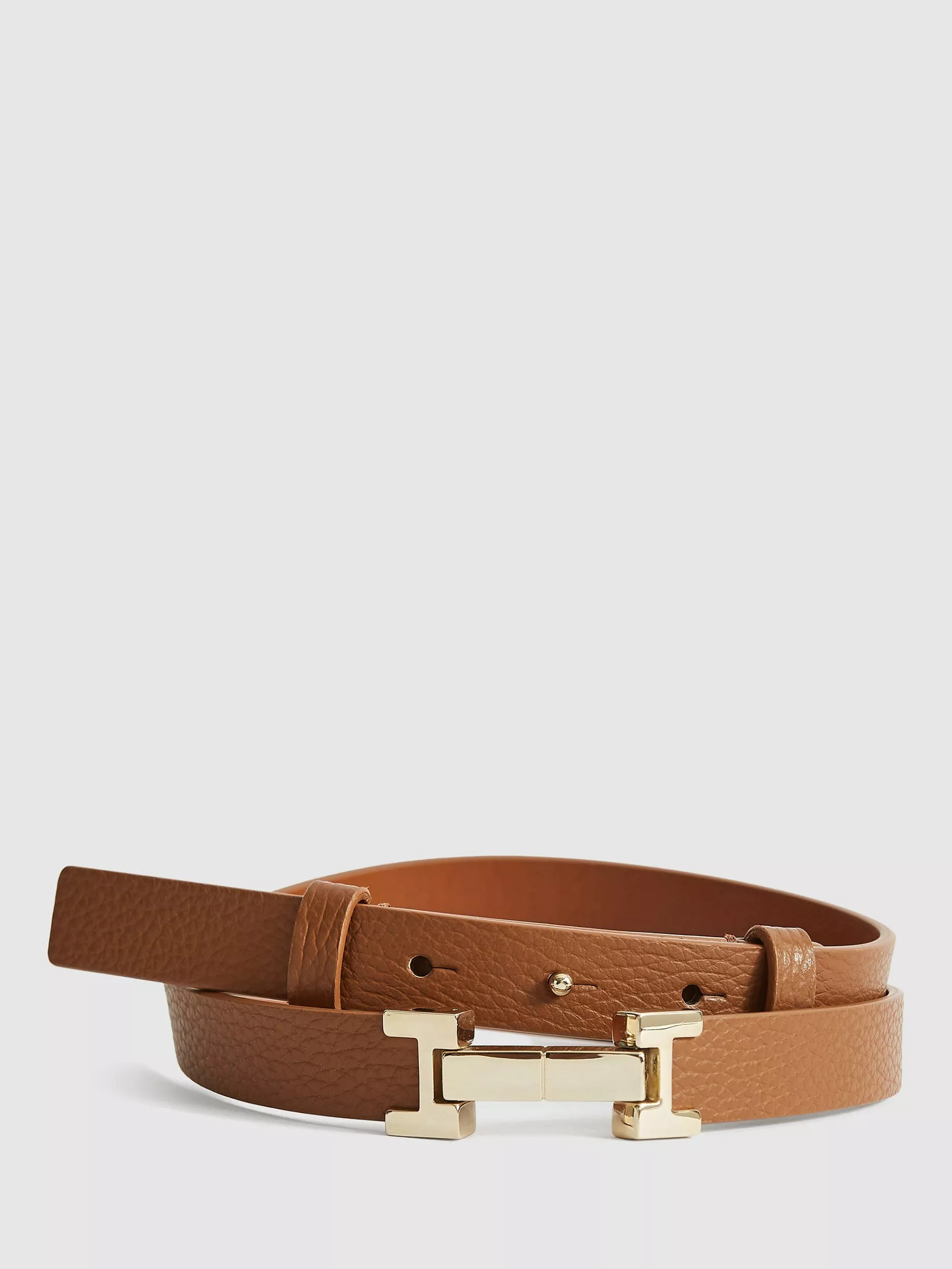 Reiss Hayley Skinny Leather Belt | John Lewis (UK)