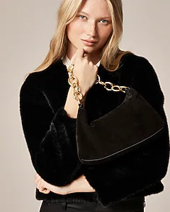 Berkeley small chainlink shoulder bag in suede | J. Crew US