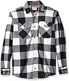 Wrangler mens Long Sleeve Plaid Fleece Jacket Button Down Shirt, Birch Buffalo, XX-Large US | Amazon (US)