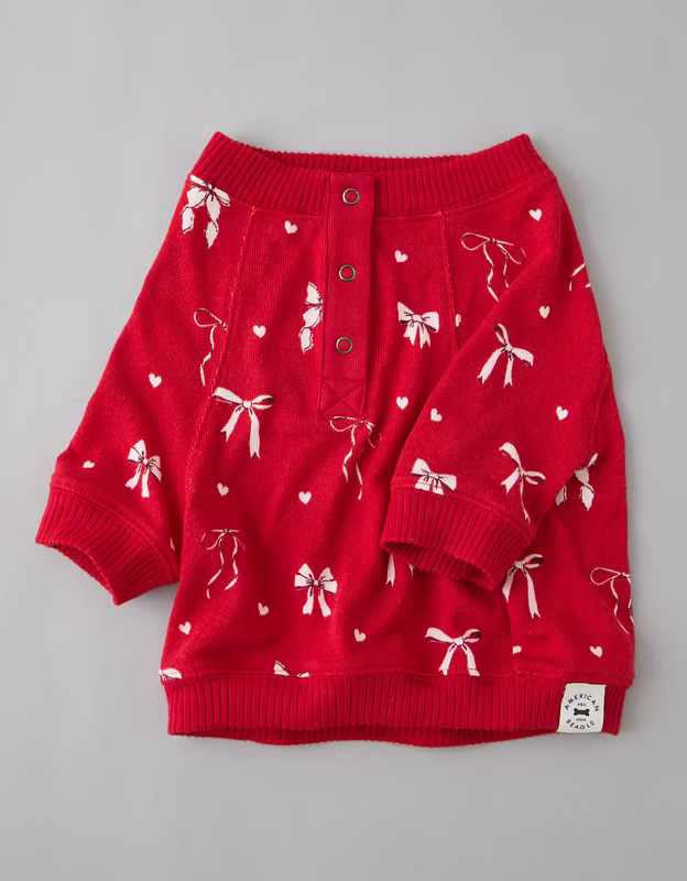 ABO Plush Bow PJ Top | American Eagle Outfitters (US & CA)