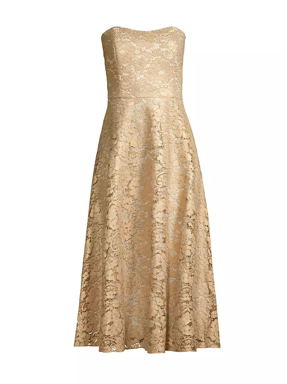 Aubrianna Strapless Lace Midi-Dress | Saks Fifth Avenue