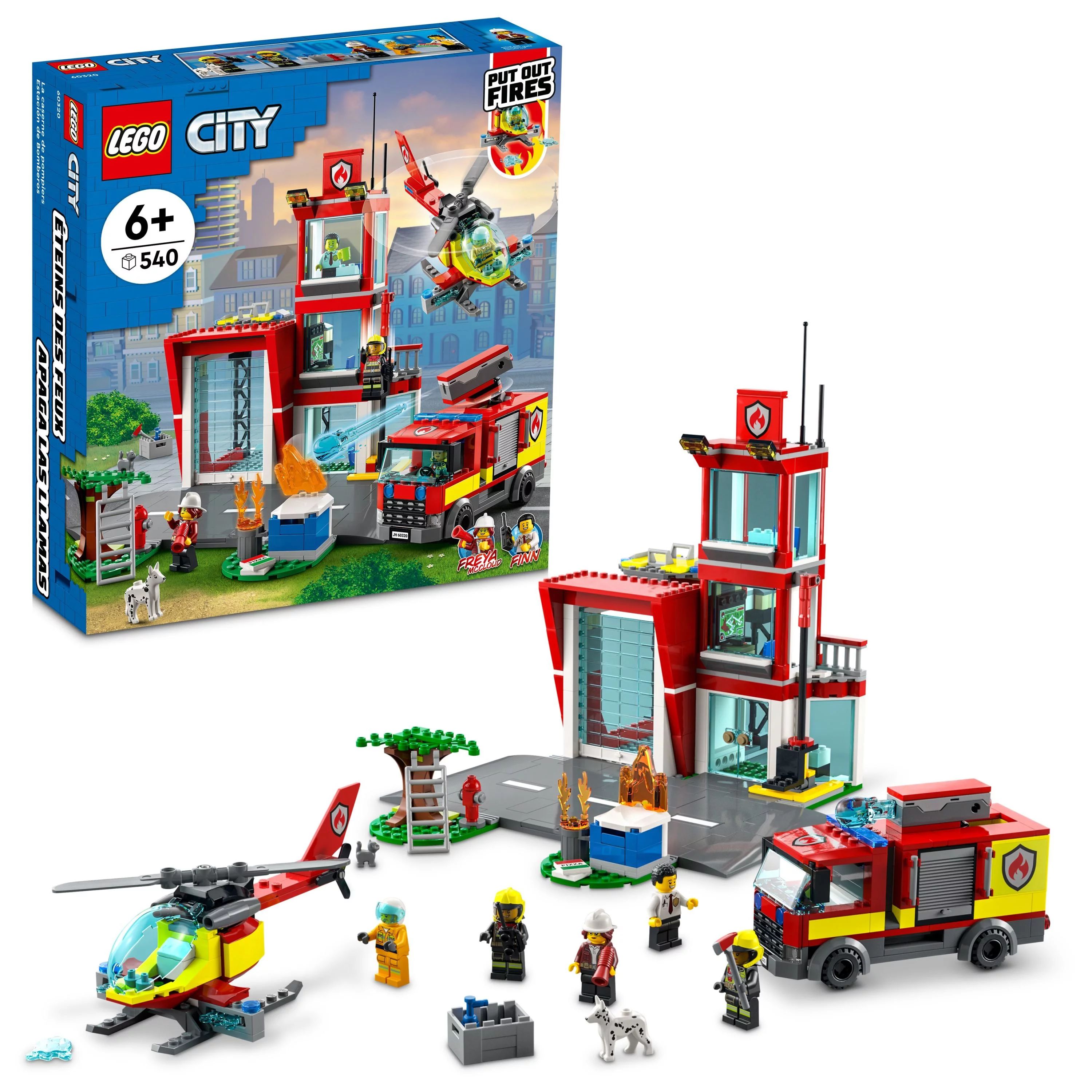 LEGO City Fire Station Building Set for Kids Ages 6 & Up (60320) | Walmart (US)