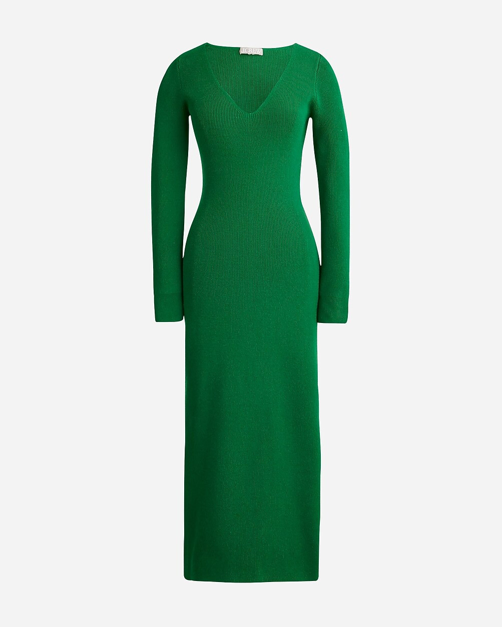 Long-sleeve V-neck ribbed sweater-dress | J. Crew US
