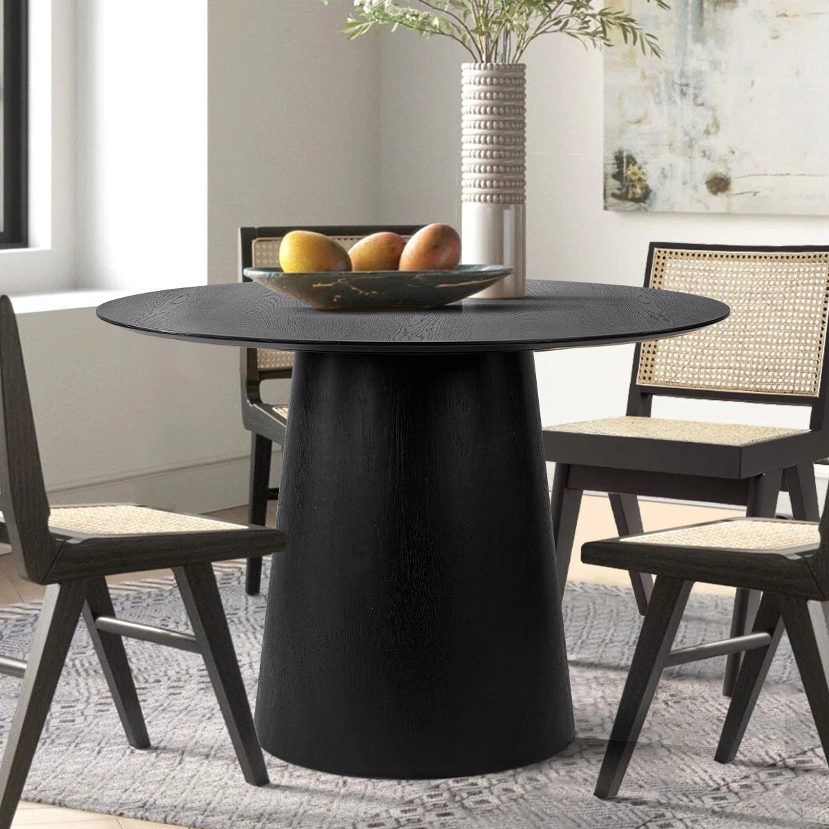 Lanieya 42" Solid Oak Round Pedestal Dining Table | Wayfair North America