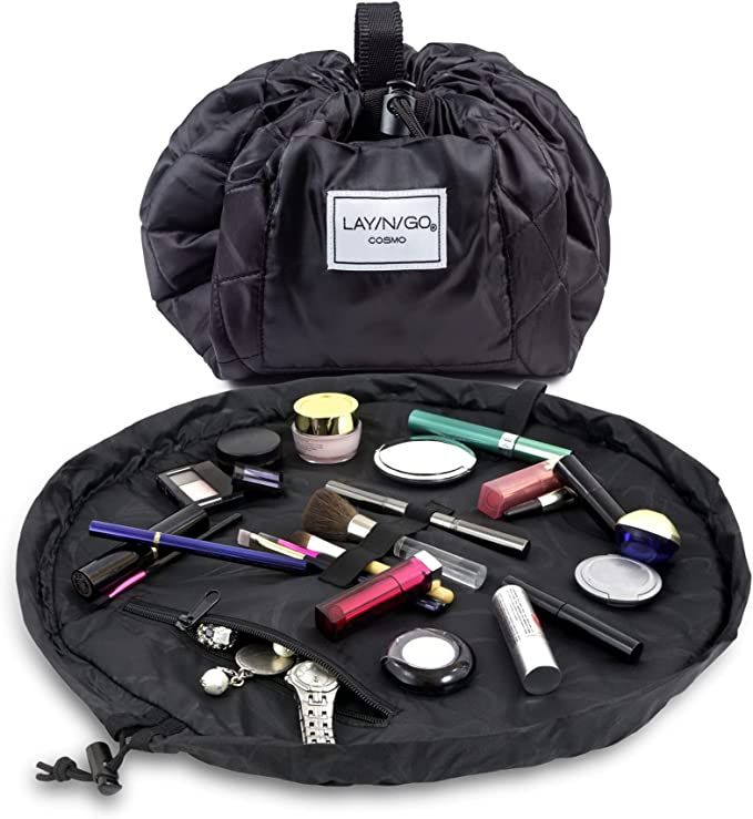 Lay-n-Go Cosmo Drawstring Cosmetic & Makeup Bag Organizer, Toiletry Bag for Travel, Gifts, and Da... | Amazon (US)