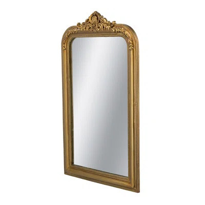 Elegant Rococo Gold Mirror Mdf & Glass Arched Design For Living Room & Bedroom | Wayfair North America