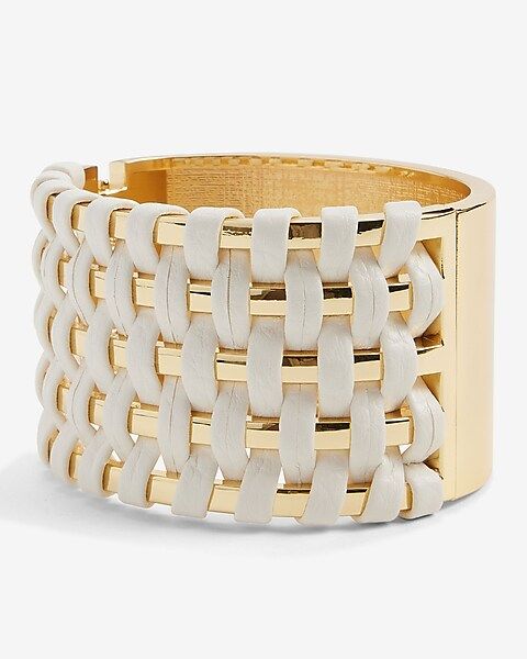 Leather Woven Cuff Bracelet | Express