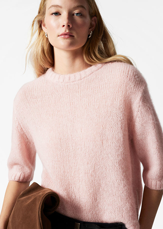 Knitted Mohair-Blend T-Shirt | & Other Stories - US