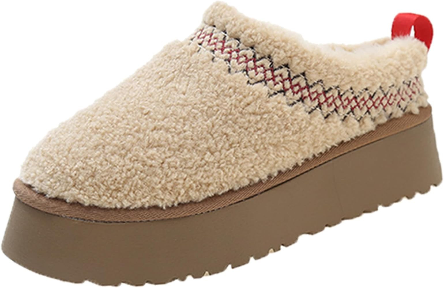 Nuyenkm Women's Winter Slippers Platform Snow Boots Thickened Flat Boots Fur Lined Warm Durable S... | Amazon (US)