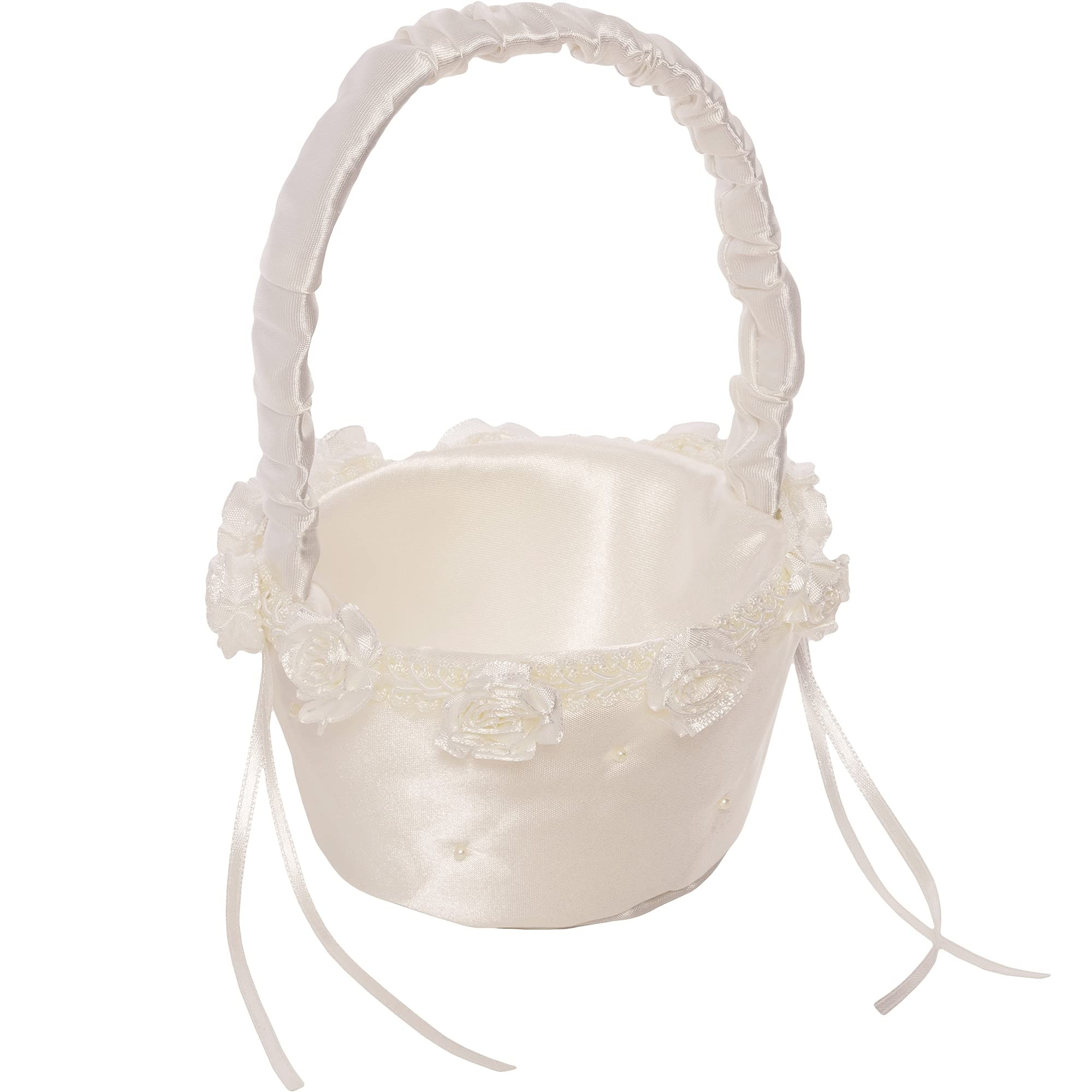 Simplicity 5073062010 Small Flower Girl Basket for Weddings and Other Celebrations, 3.5'' W x 5''... | Amazon (US)