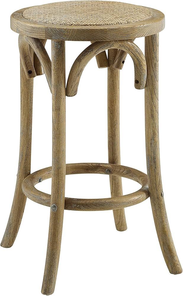 Bronwyn Natural Rattan Seat Backless Counter Stool by Linon | Amazon (CA)