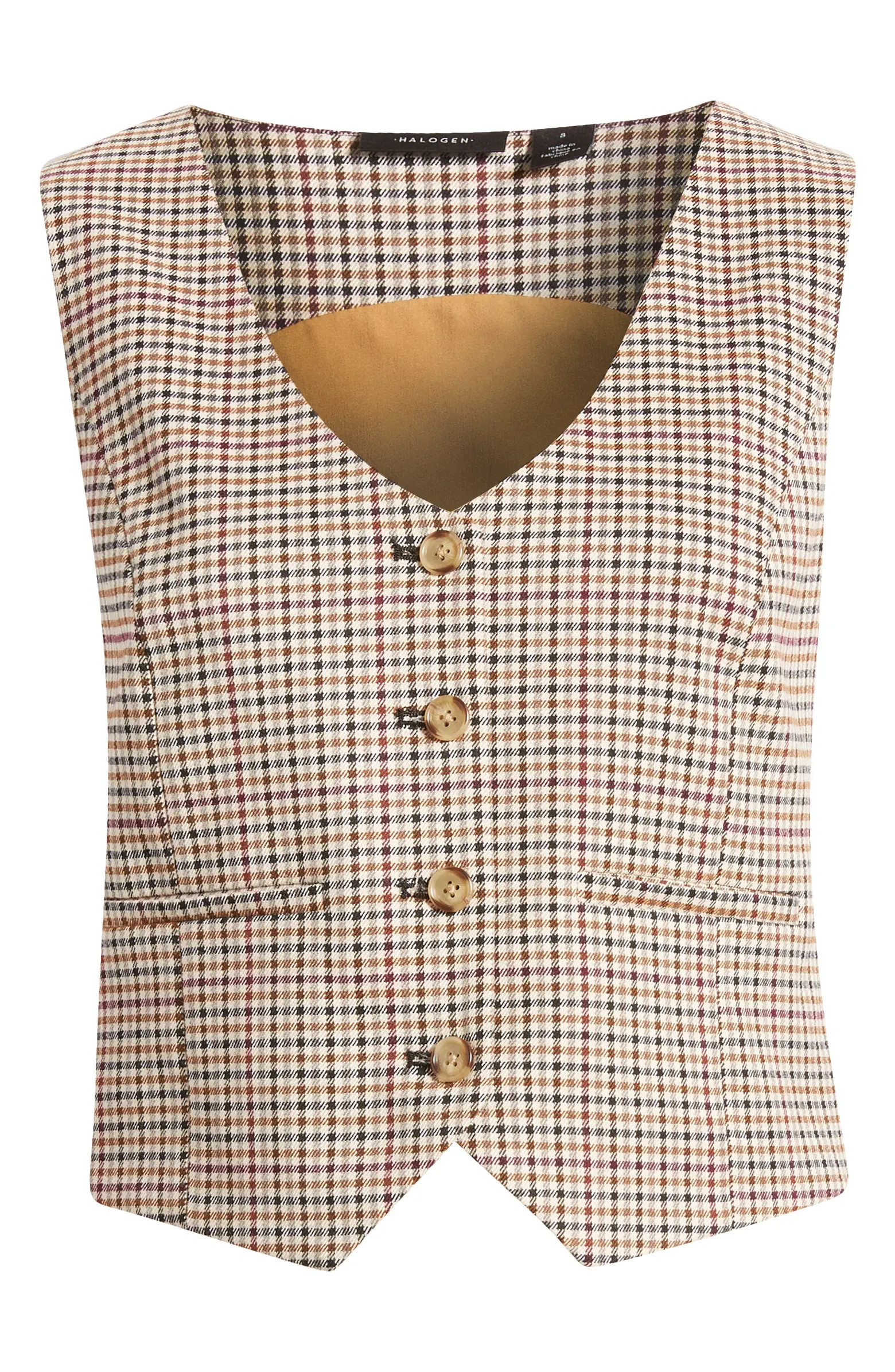 Halogen® Houndstooth Check Vest | Nordstrom | Nordstrom