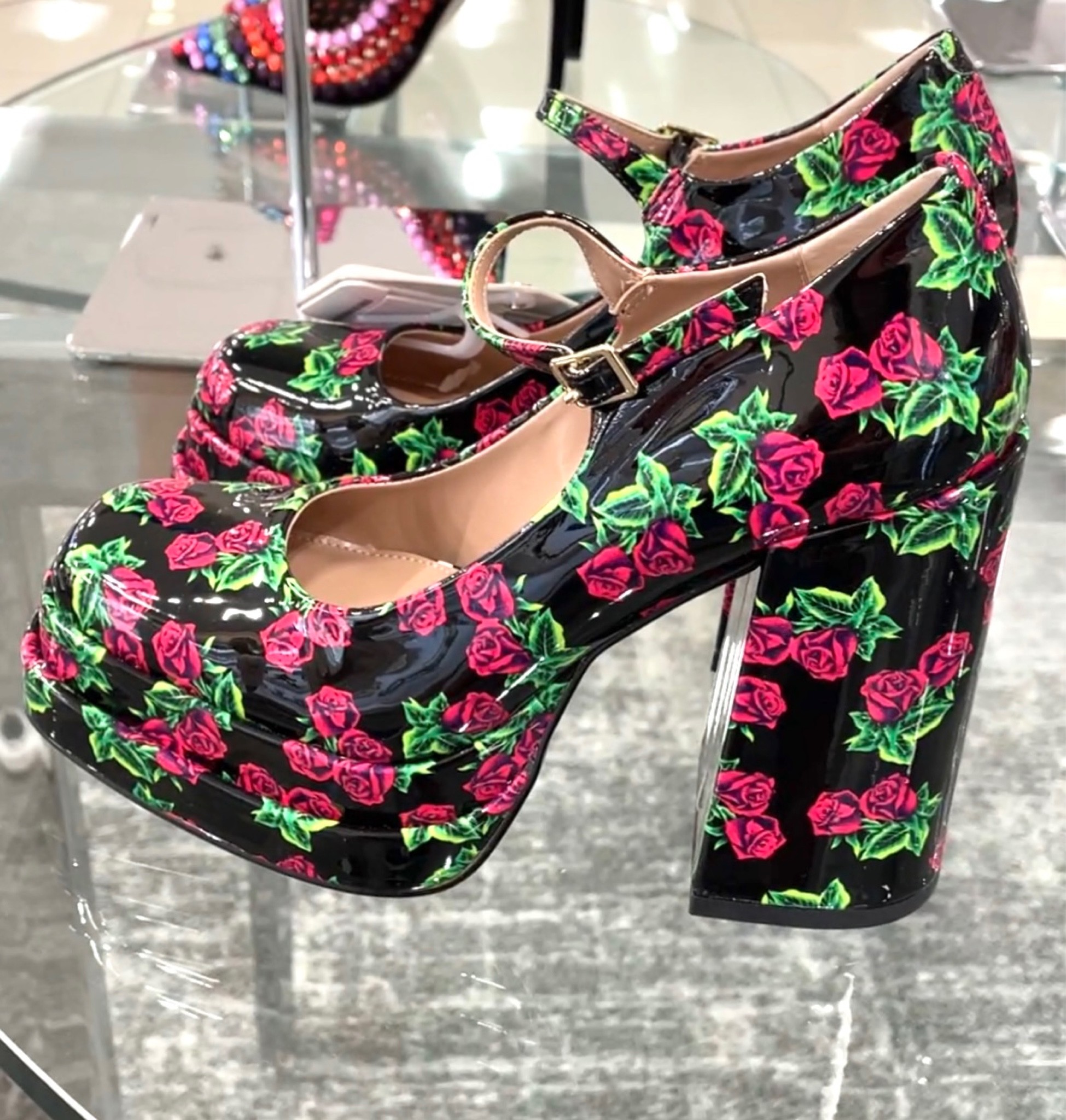 #roses #platforms #blondie #floralshoes #betseyjohnson #maryjanes #platformshoes #chunkyheels #cosplay #costume #goth 

#LTKshoecrush