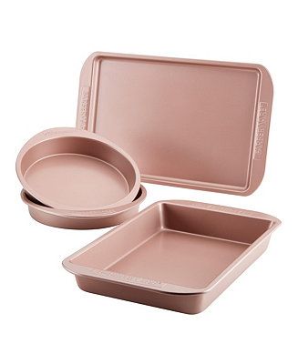 Nonstick 4-Pc. Bakeware Set, Rose Gold | Macys (US)