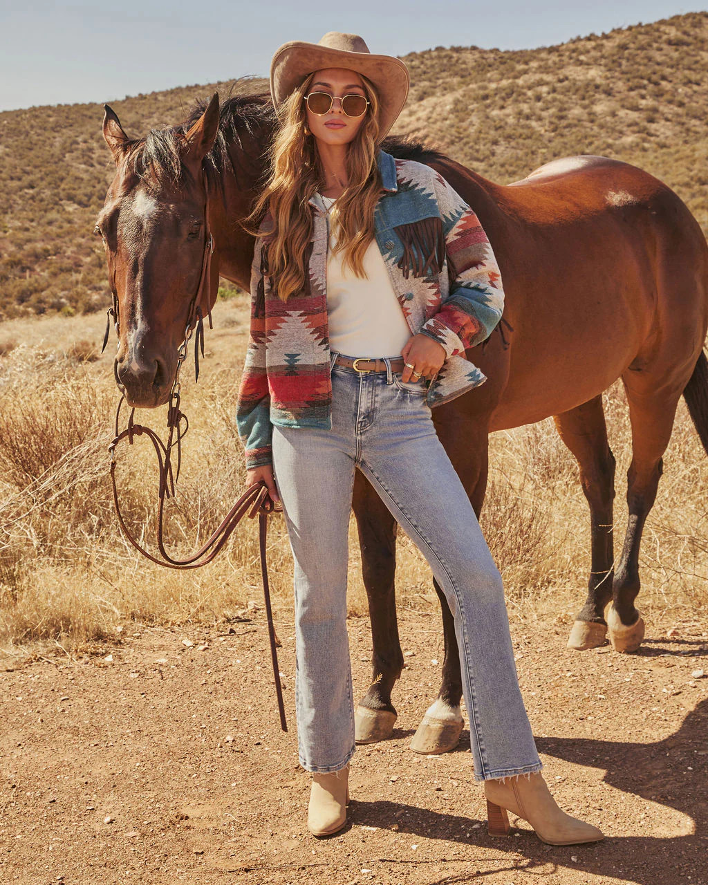 Morrow Aztec Printed Fringe Jacket | VICI