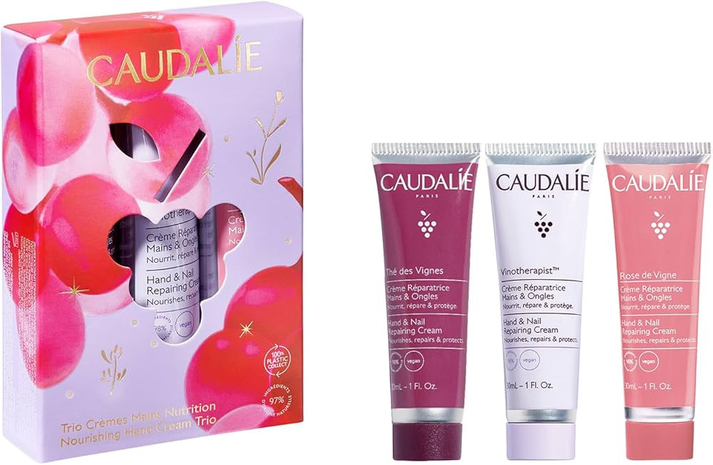 Caudalie Hand Cream Trio Holiday Gift Set: Hydrating & Nourishing Hand and Nail Repairing Cream T... | Amazon (US)