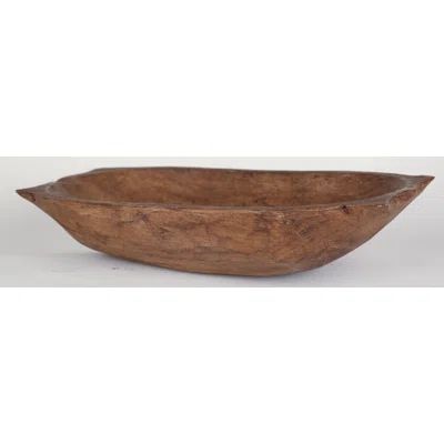 Glenfield Deep Wooden Dough Bowl with Handles Color: Primitive | Wayfair North America