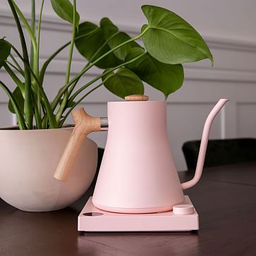 Fellow Stagg Electric Kettle - Pink w/ Maple Handle | West Elm (US)